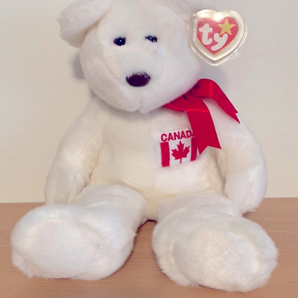 NWT NEW TY BEANNIE BUDDIES MAPLE CANADA BEAR - Picture 1 of 6